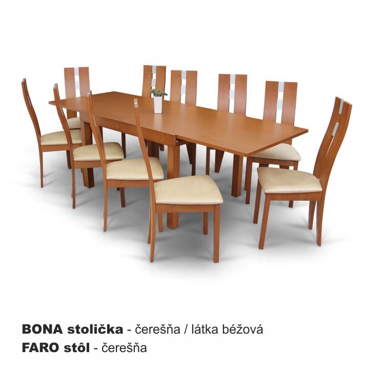 Jedálenský stôl, rozkladací, čerešňa, 120-240x90 cm, FARO - Image 4