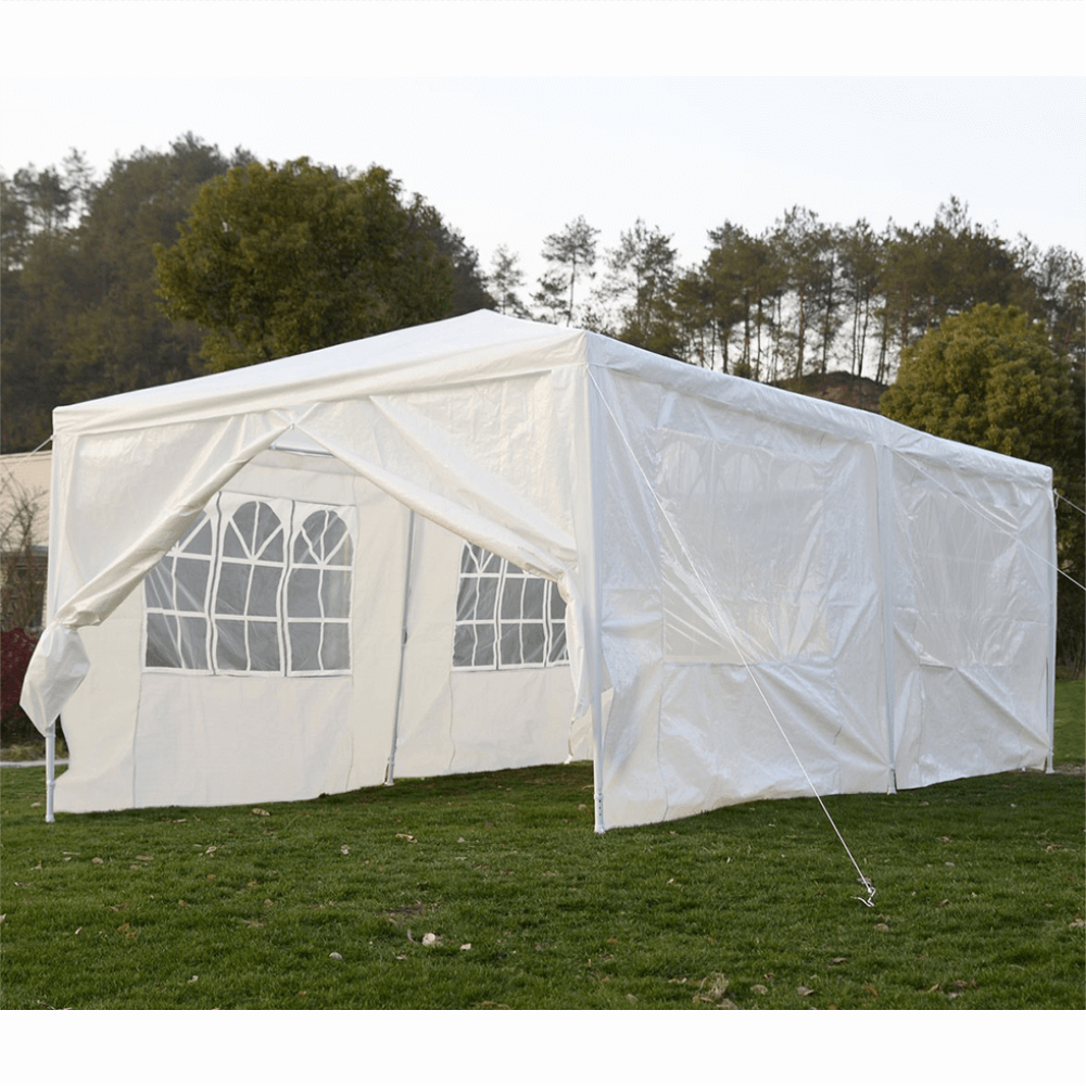 Záhradný párty stan, biela, 3x6 m, TEKNO TYP 2 + 6 bočných strán - Image 6