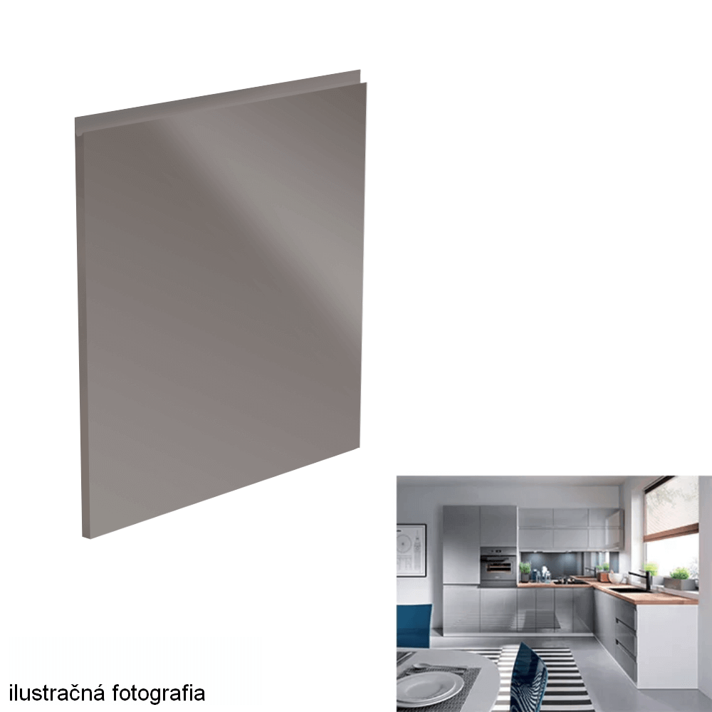 Dvierka na umývačku riadu, biela/sivá extra vysoký lesk HG, 44,6x57, AURORA - Image 2