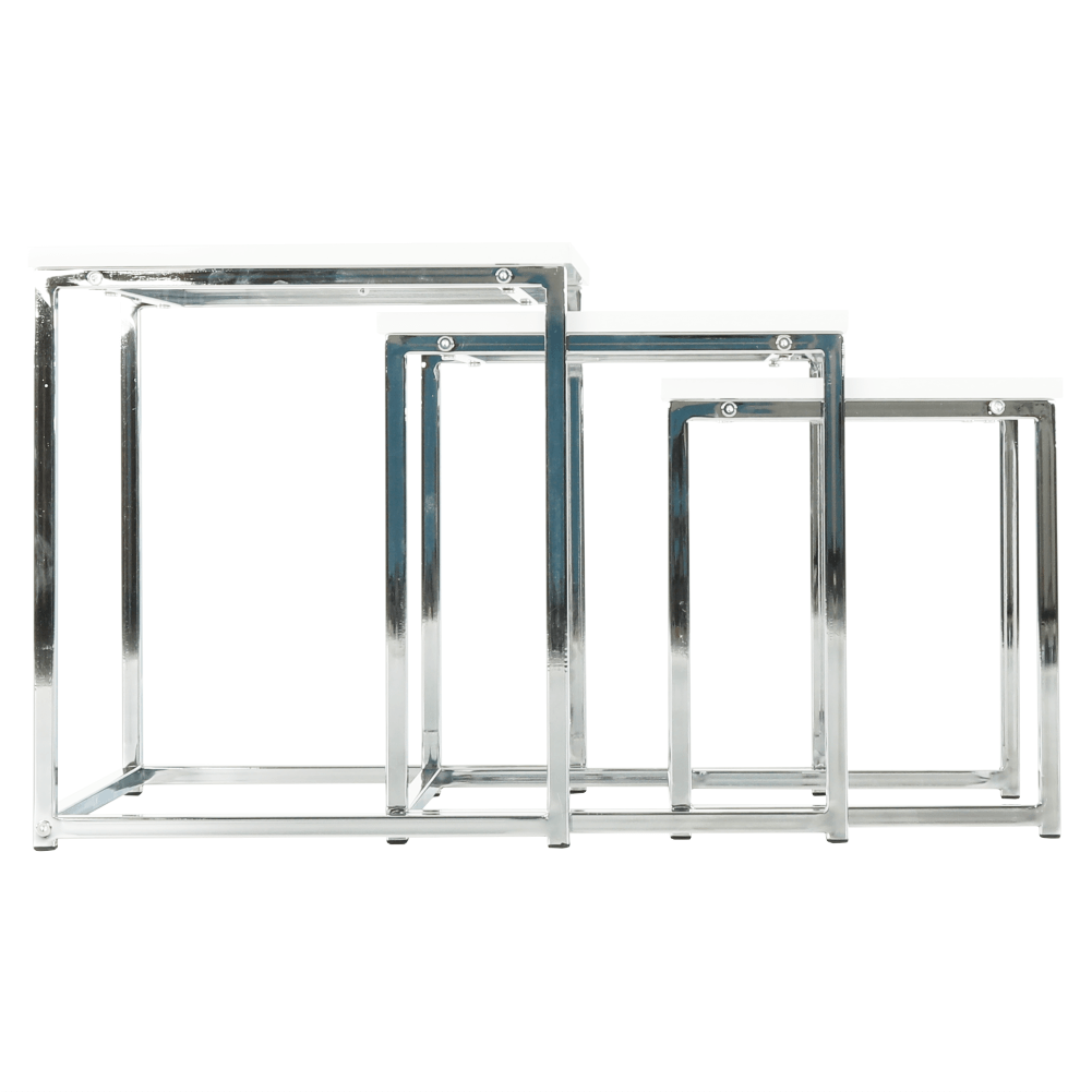 Konferenčné stolíky, set 3 ks, biela extra vysoký lesk, ENISOL TYP 3 - Image 8
