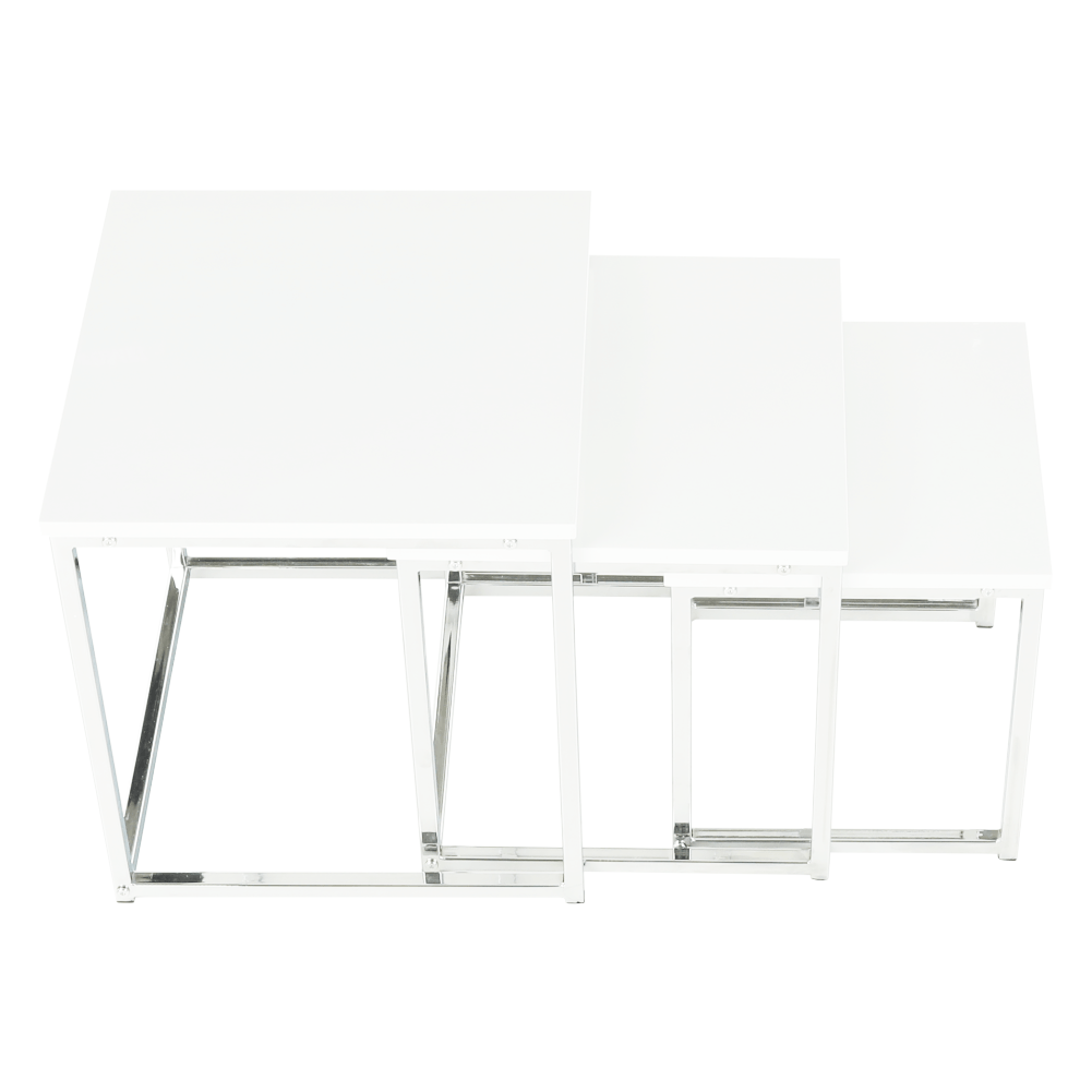 Konferenčné stolíky, set 3 ks, biela extra vysoký lesk, ENISOL TYP 3 - Image 17