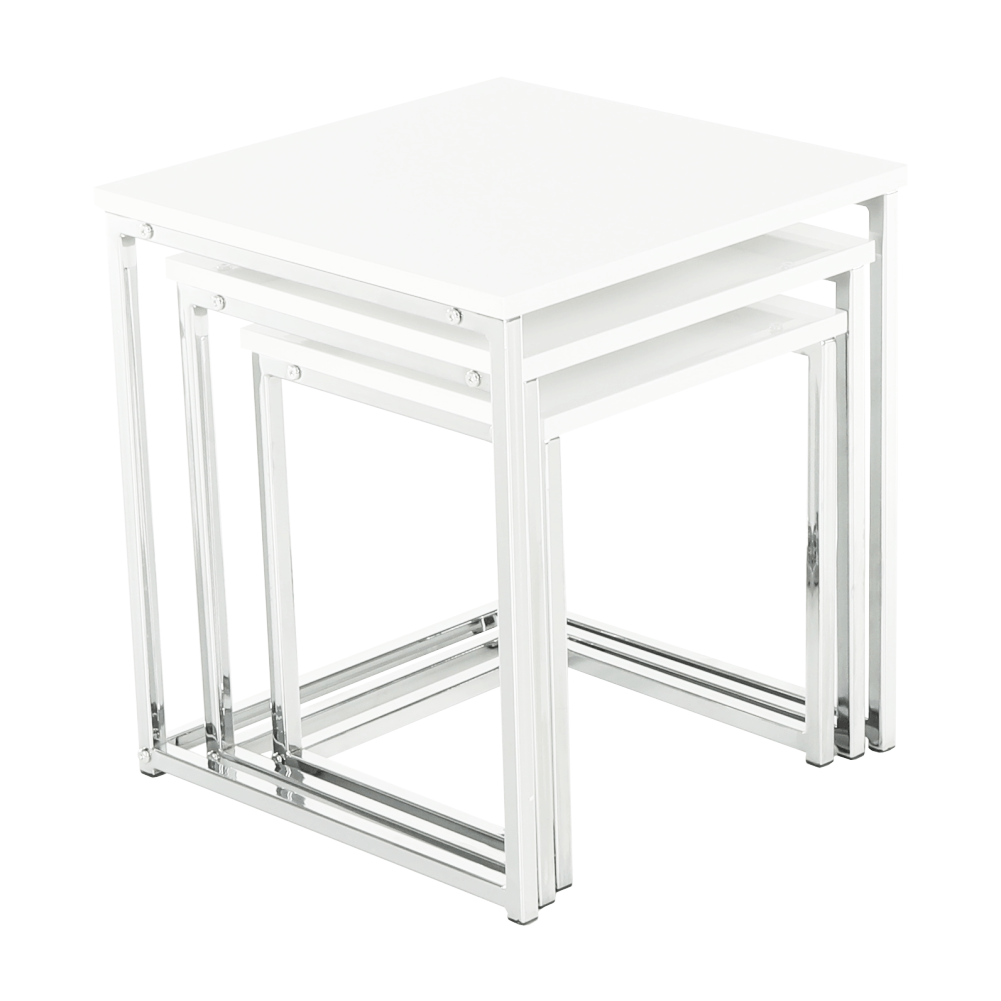 Konferenčné stolíky, set 3 ks, biela extra vysoký lesk, ENISOL TYP 3 - Image 19