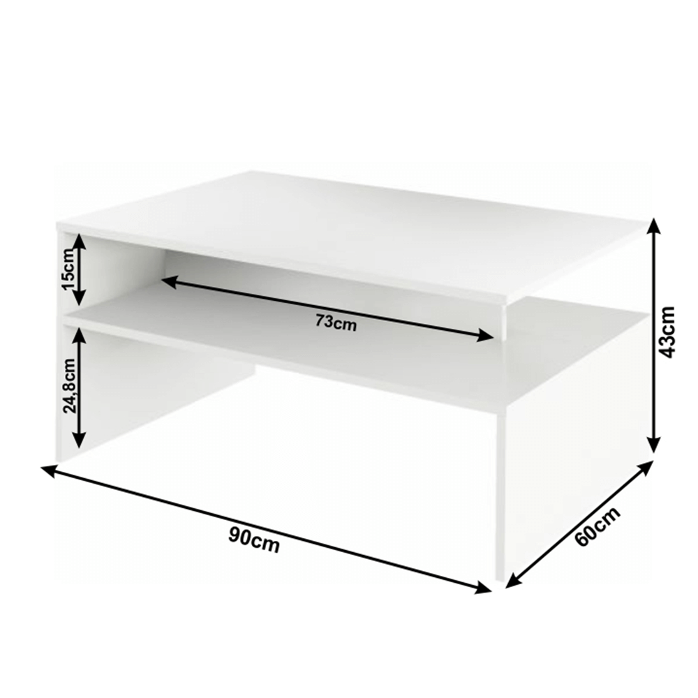 Konferenčný stolík, biela, DAMOLI - Image 2