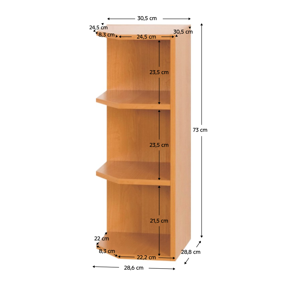 Kuchynská skrinka horná, jelša, ľavá, LORA MDF NEW KLASIK W30N - Image 2