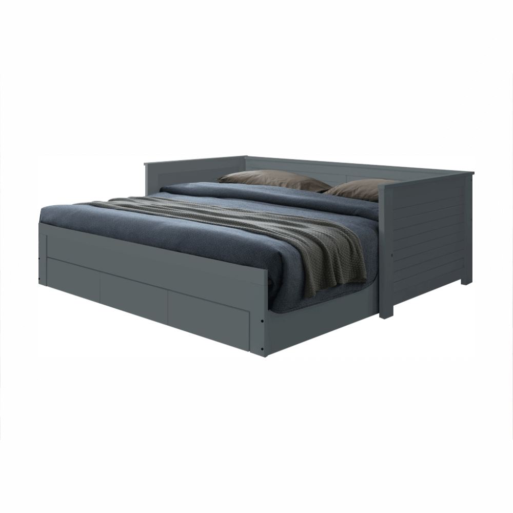 Rozkladacia posteľ, sivá, GORETA - Image 4