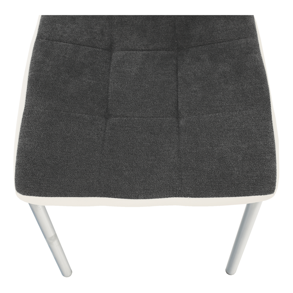 Jedálenská stolička, tmavosivá/biela, GERDA NEW - Image 12