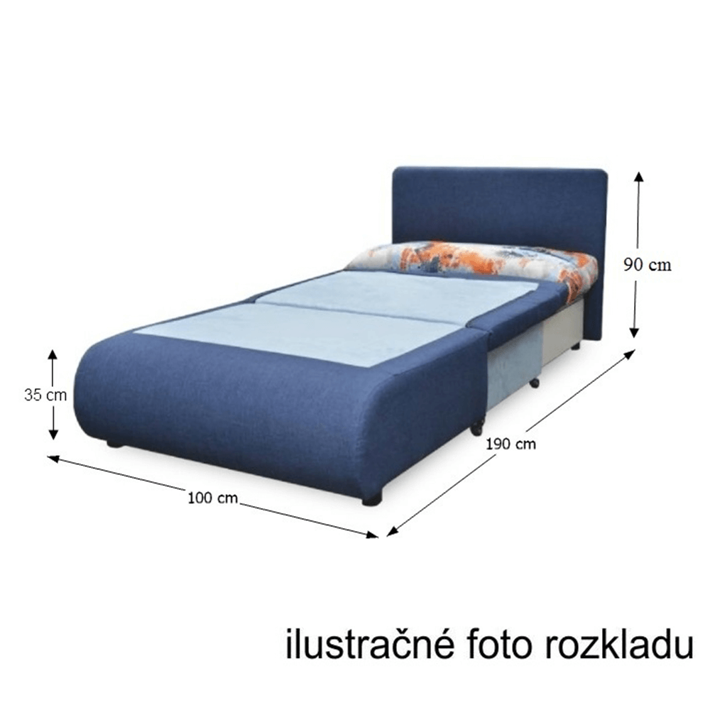 Rozkladacie kreslo, sivá/vzor káro, KENY NEW - Image 3