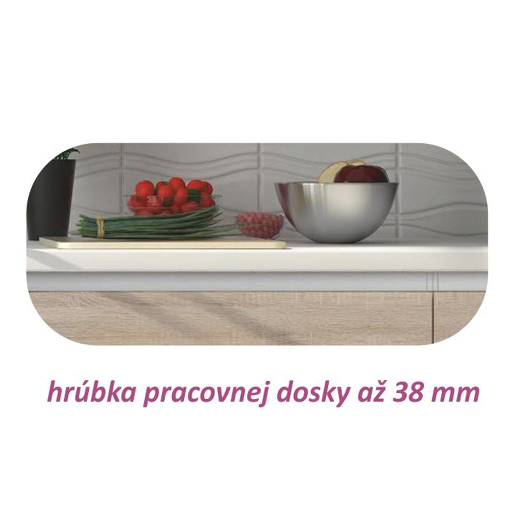 Dolná skrinka D 40, dub sonoma/biela, pravá, LINE - Image 2