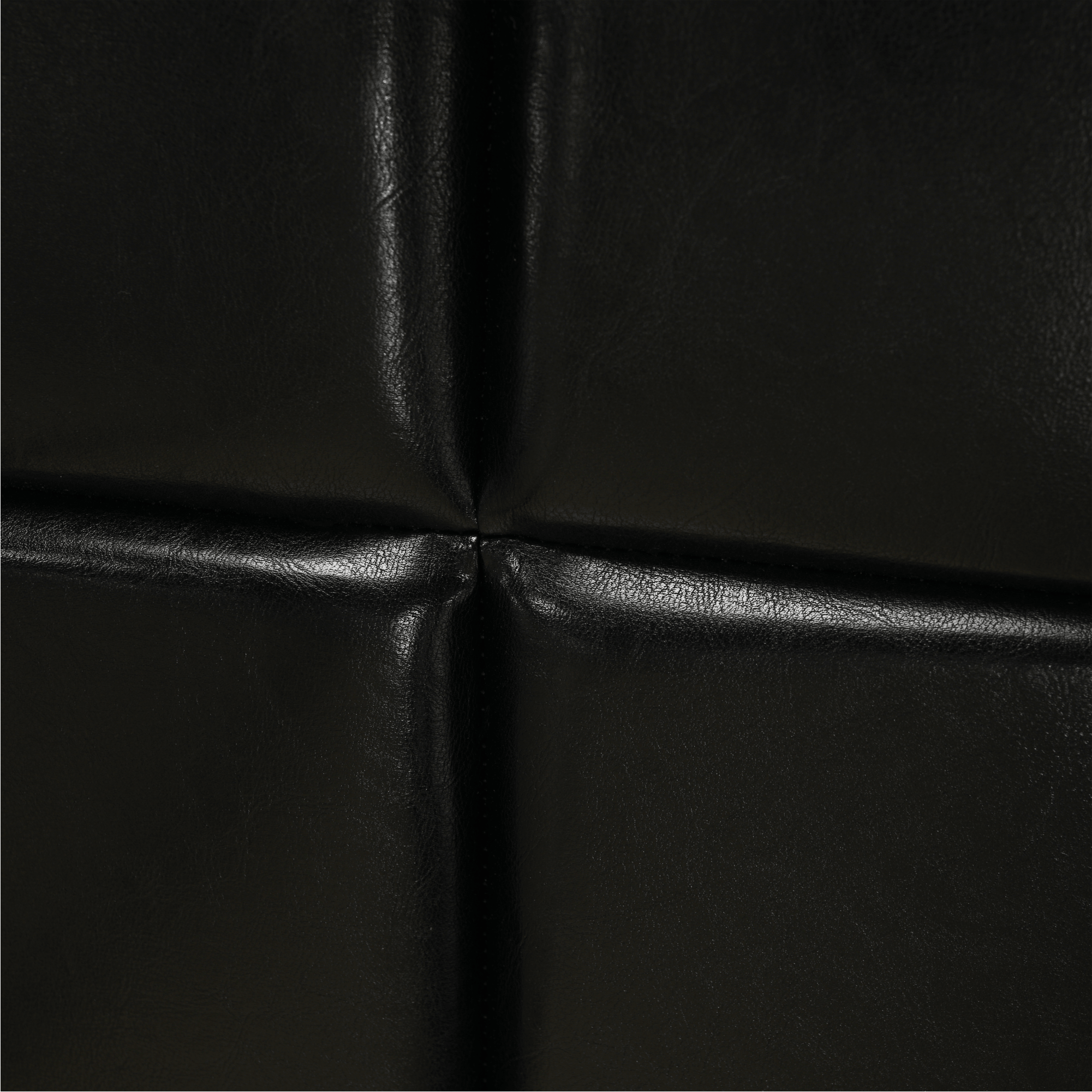 Manželská posteľ s roštom, 160x200, čierna ekokoža, MIKEL - Image 4