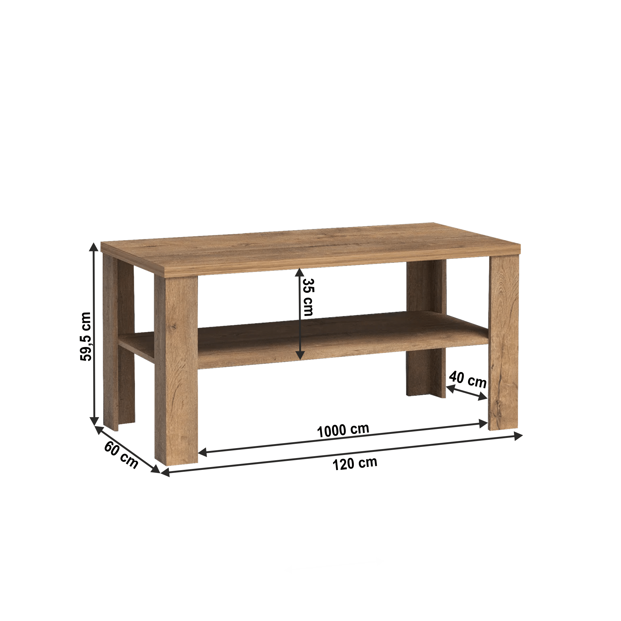 Konferenčný stolík, dub lefkas, TEDY TYP T13 - Image 2